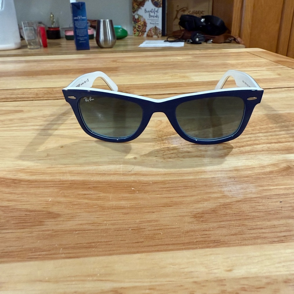 Ray-Ban White and Blue Sunglasses